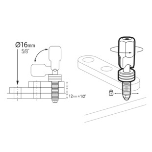BOULON DE FIXATION POUR TABLE DE SOUDAGE TS